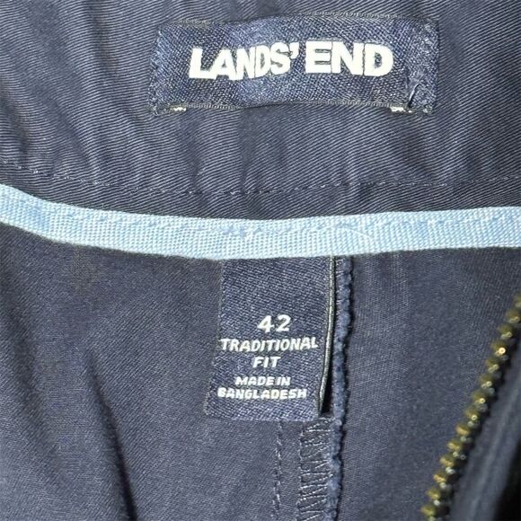 Lands' End Men's Chino Pants Traditional Fit Navy Blue Size 42 x 31 - Picture 3 of 4